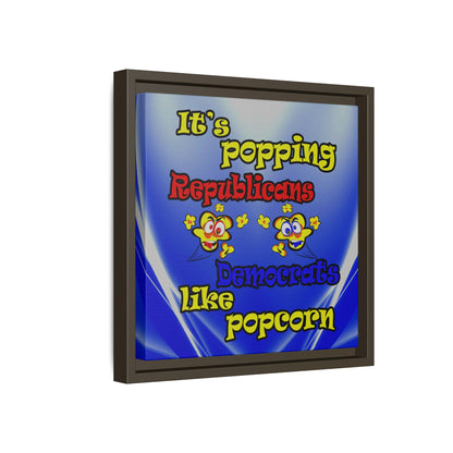 popping like popcorn - framed canvas art (blue-white wave)