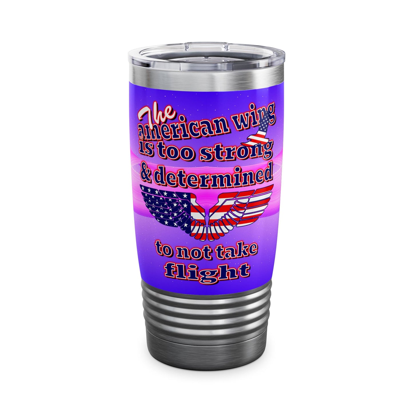 american wing - Ringneck Tumbler, 20oz (purple-pink wave)