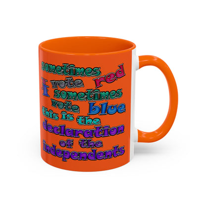 declaration of the independents - Accent Mug (orange)