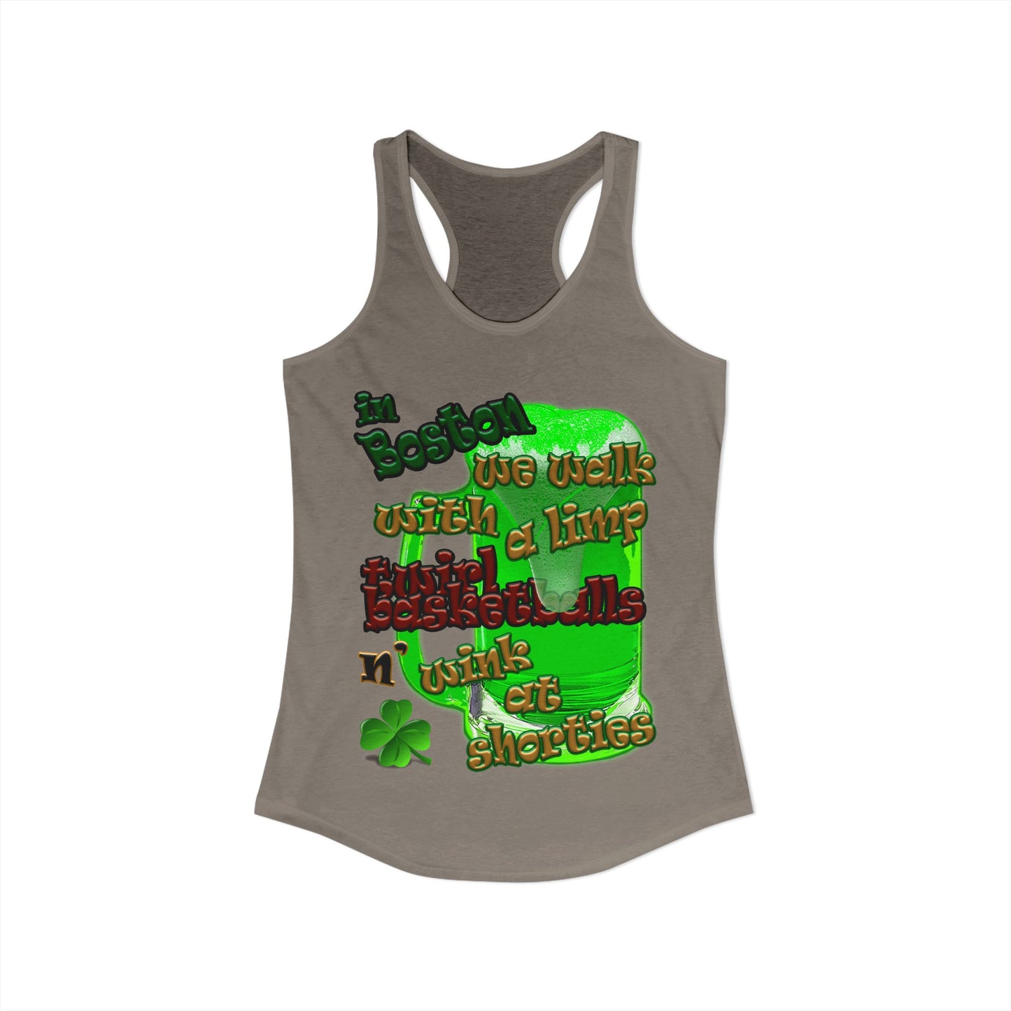 celtics logo - Women's Ideal Racerback Tank