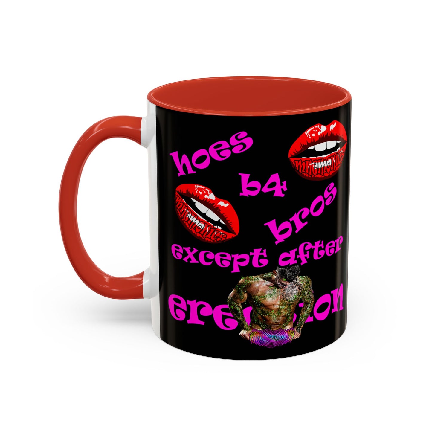 hoes b4 bros - Accent Mug (black)