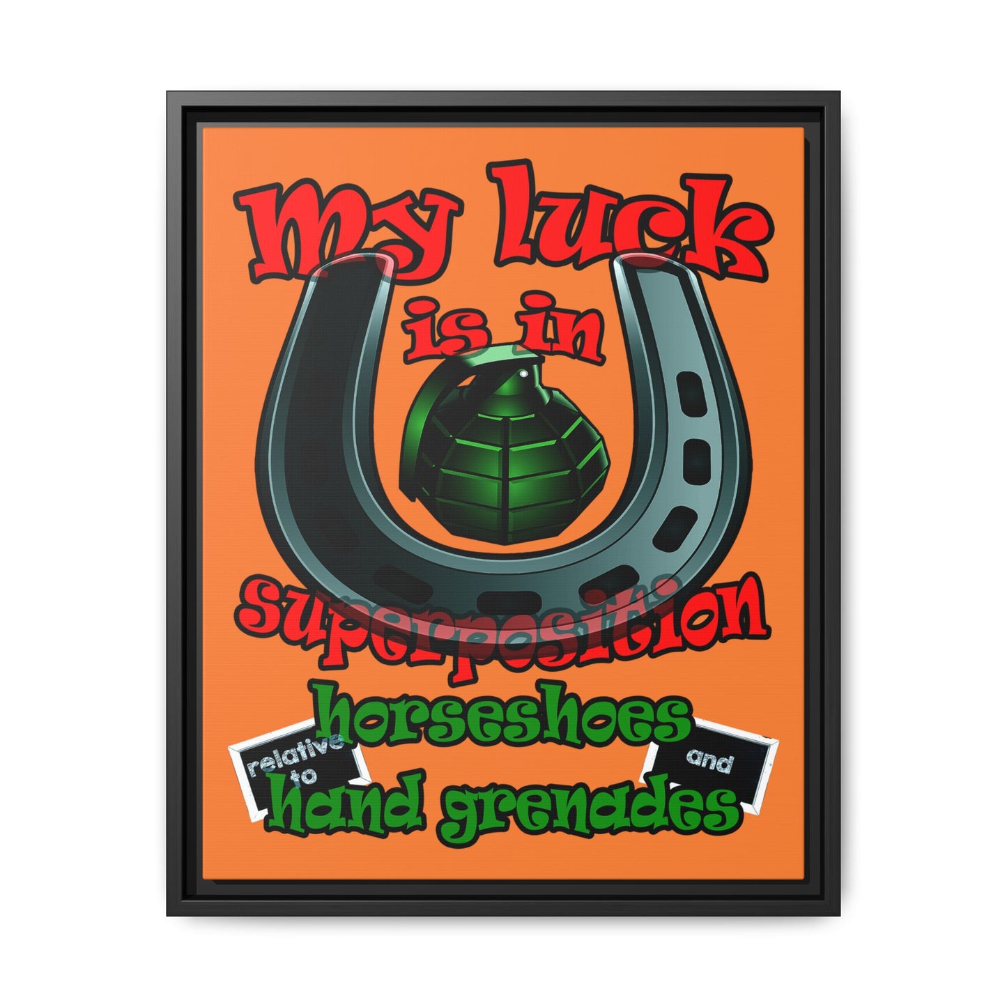 my luck - framed canvas art (crusta)