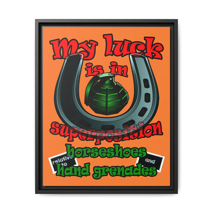 my luck - framed canvas art (crusta)
