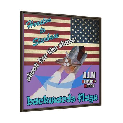 shoot for the stars - framed canvas art (light purple)