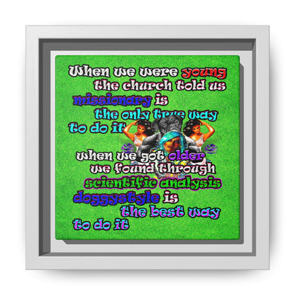 doggystyle - framed canvas art (green turf)