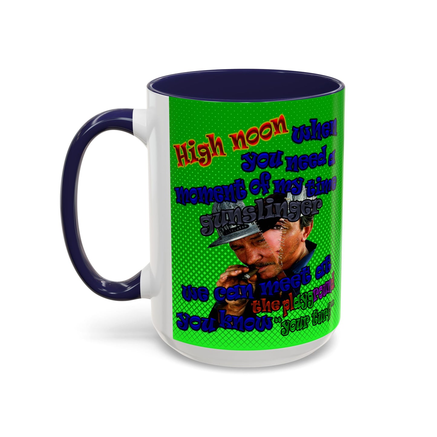 high noon - Accent Mug (logo green)