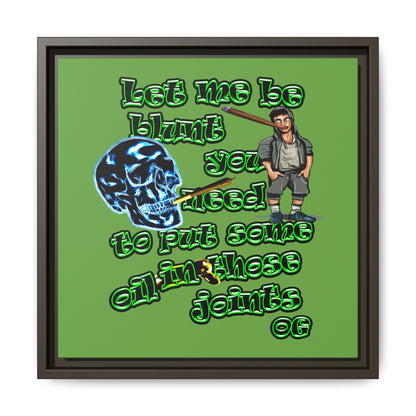 og - framed canvas art (green)