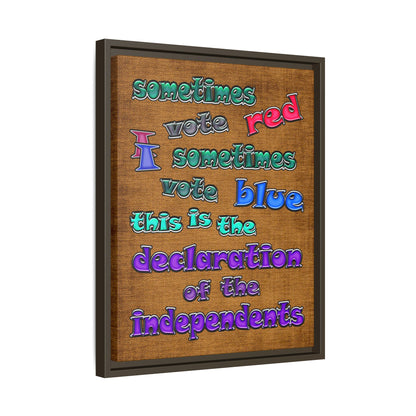 declaration of the independents - framed canvas art (brown papyrus)