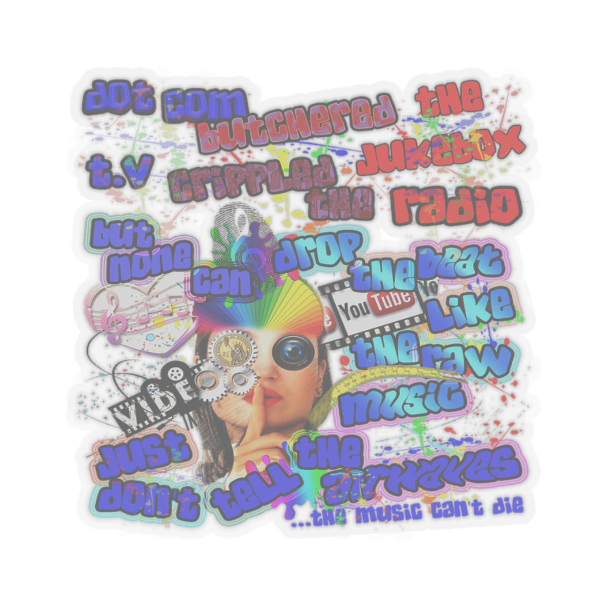 drop the beat - Kiss-Cut Stickers