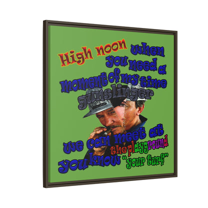 high noon - framed canvas art (green)