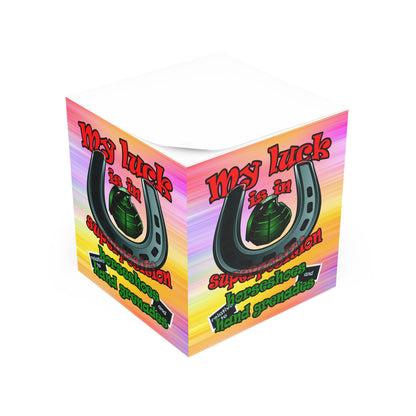 my luck - note cube (color blur)