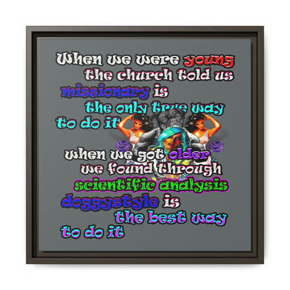 doggystyle - framed canvas art (dark grey)
