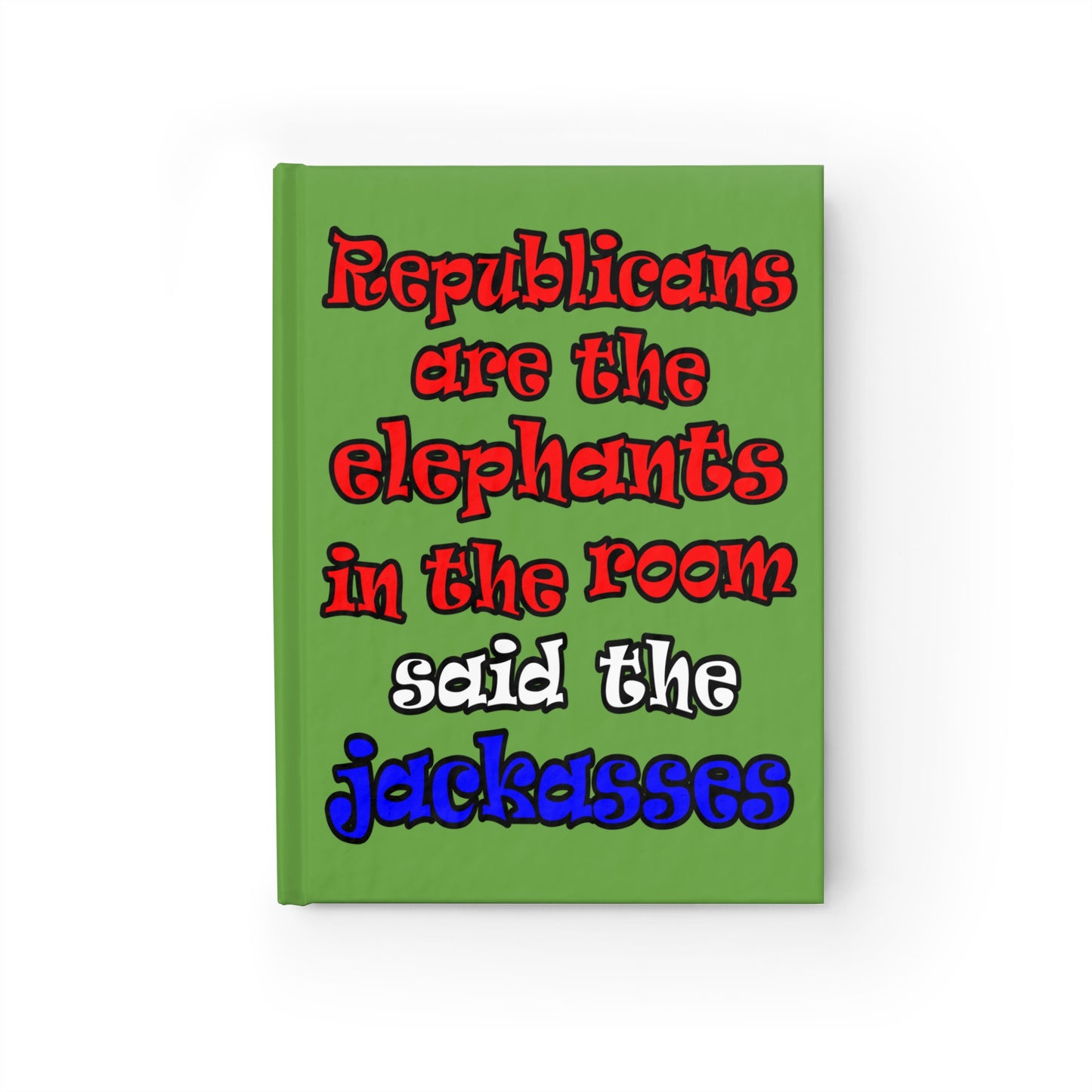donkeys and elephants - journal-blank (green)