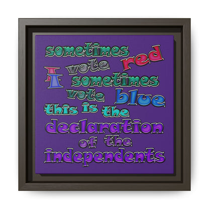 declaration of the independents - framed canvas art (purple)