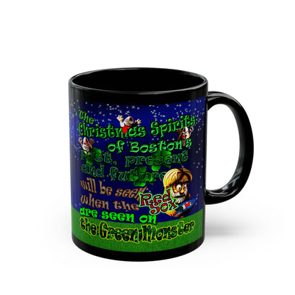 christmas spirits of boston - Black Mug ('snoops' background)