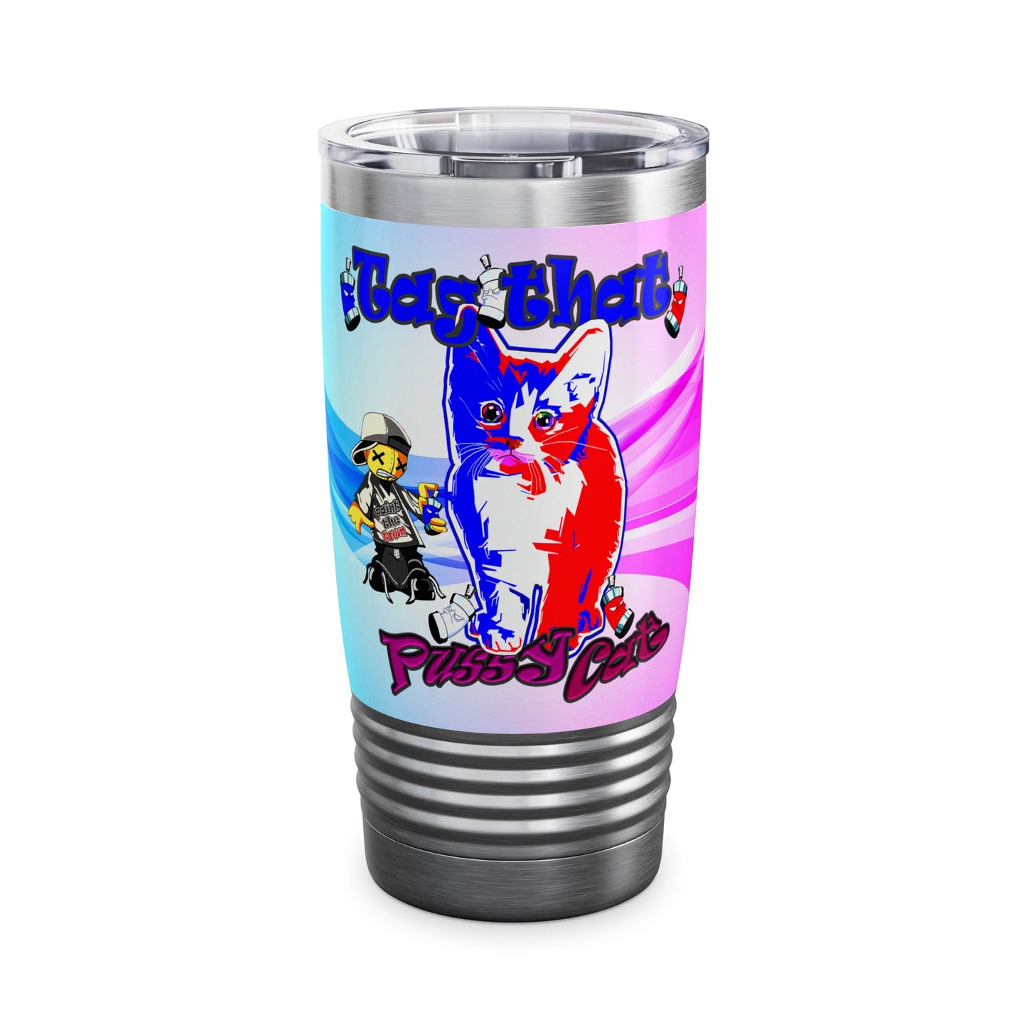 tag that - Ringneck Tumbler, 20oz (light blue-pink wave)