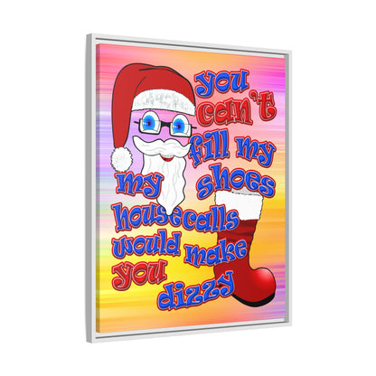 santa's shoes - framed canvas art (color blur)