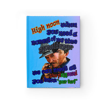high noon - journal-lined (light blue-purple wave)
