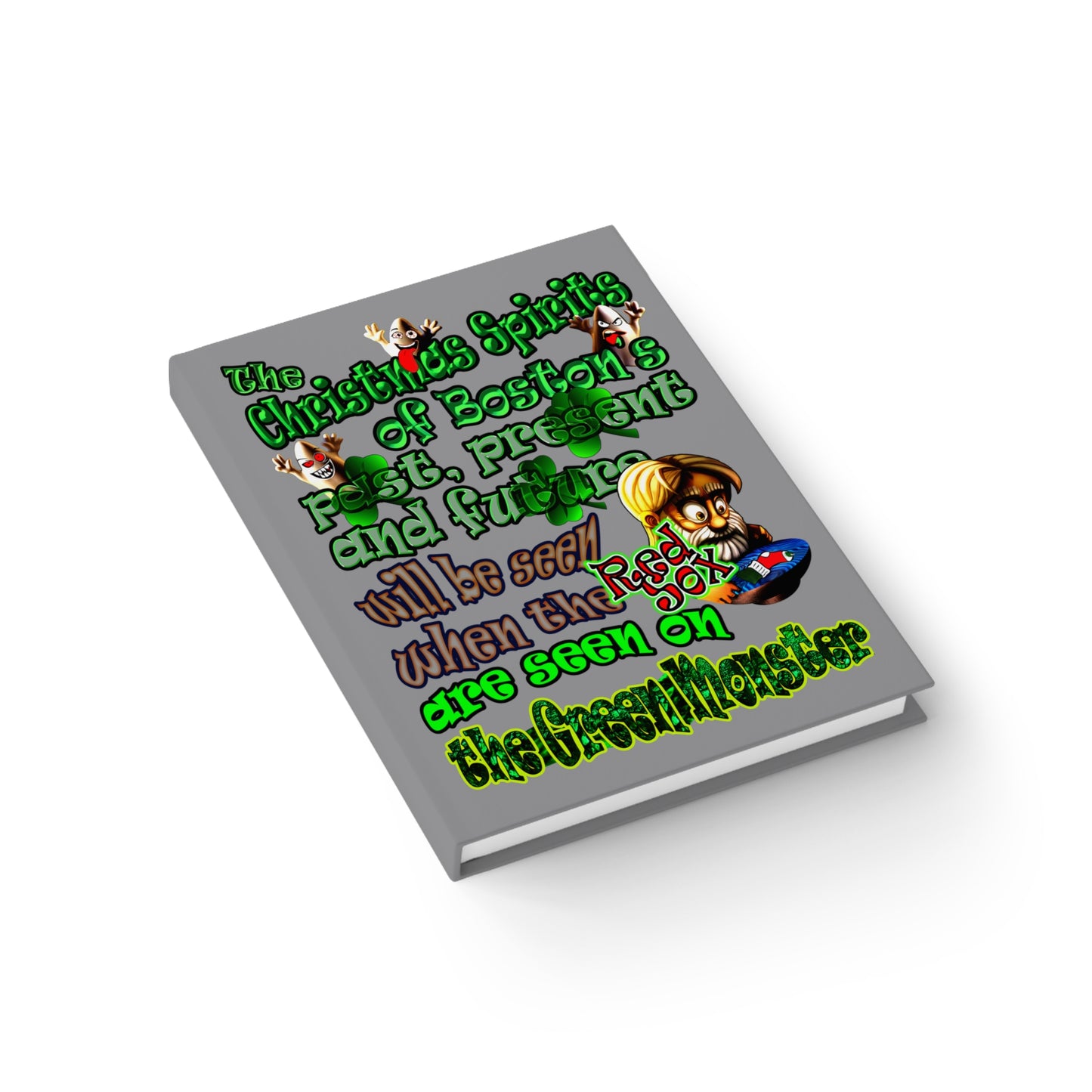 christmas spirits of boston - journal-lined (grey)