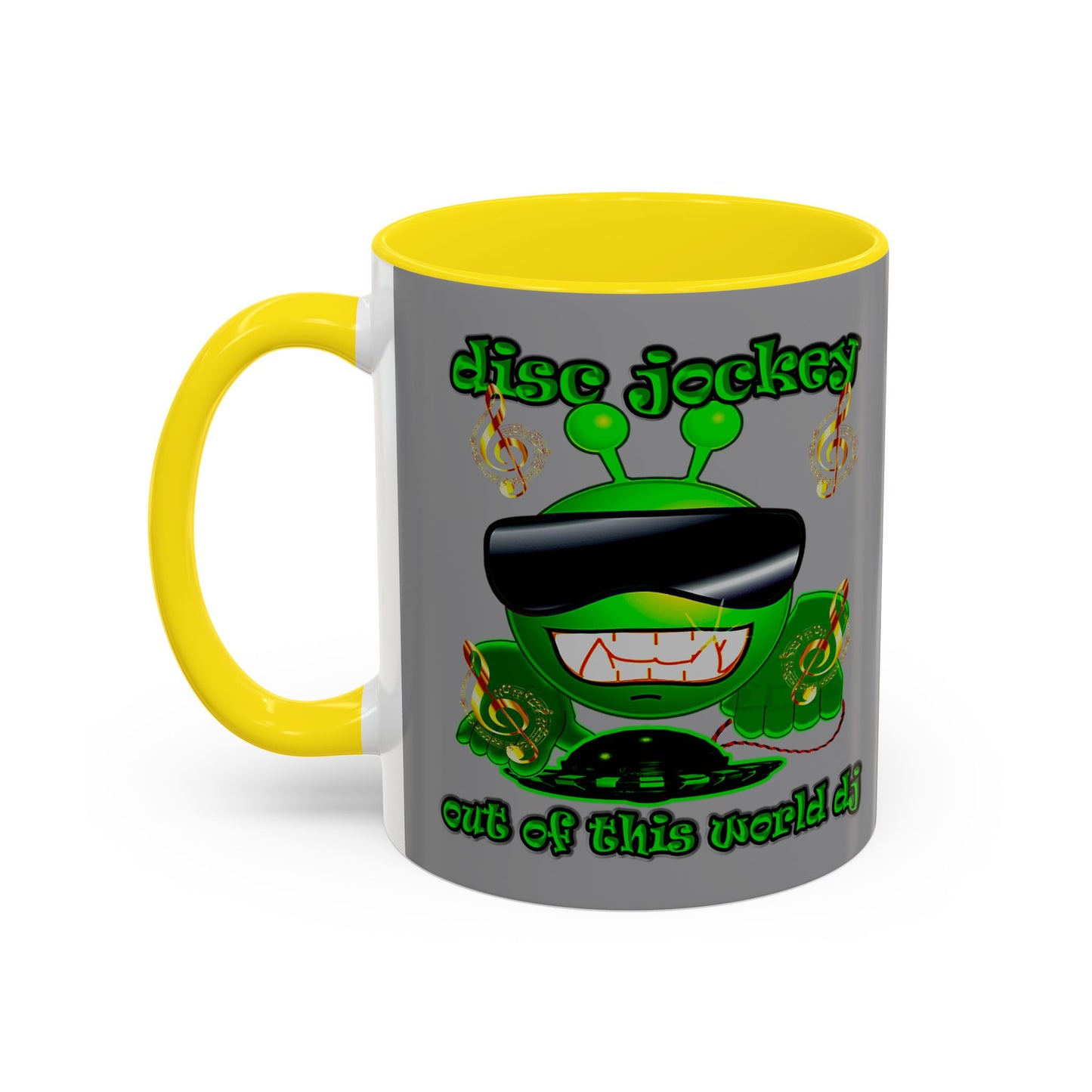 disc jockey - Accent Mug (grey)