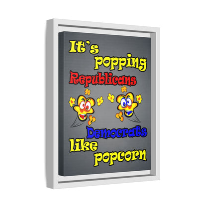 popping like popcorn - framed canvas art (grey-light grey)