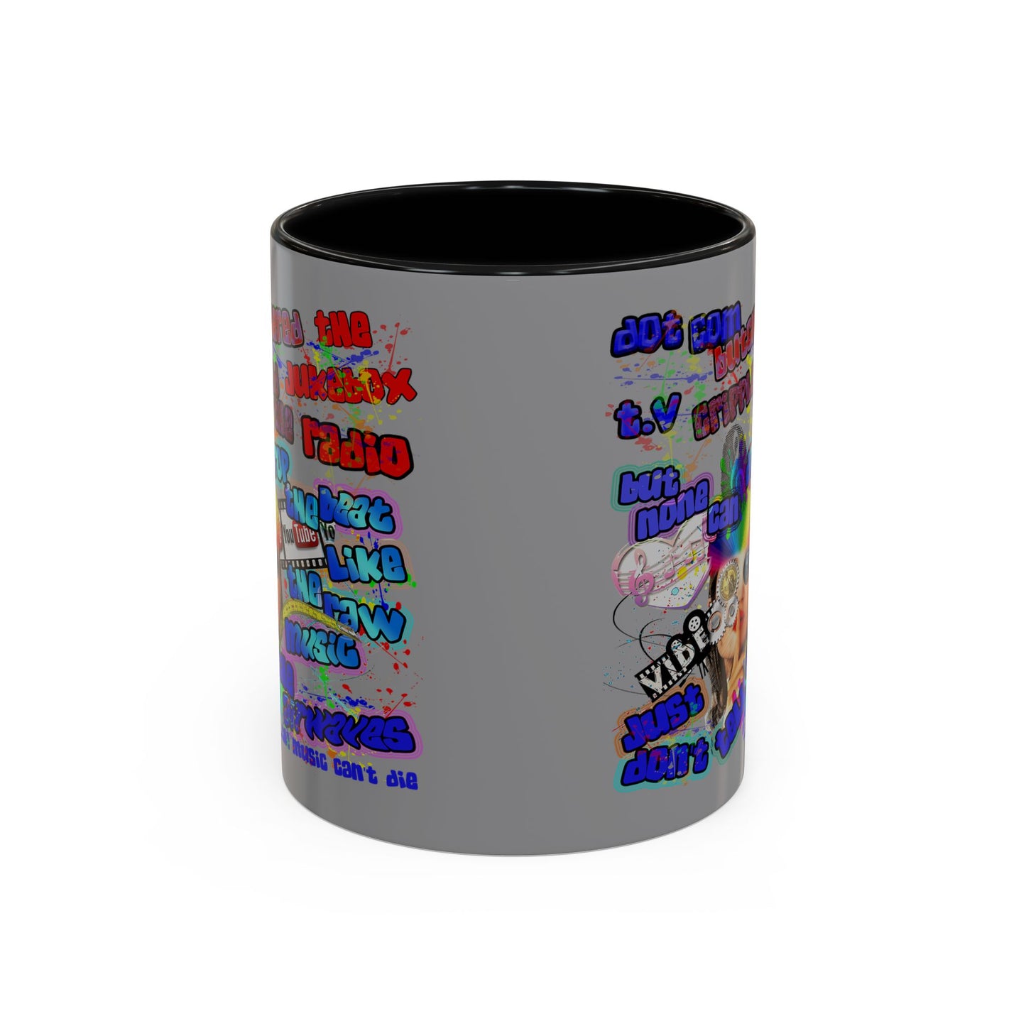 drop the beat - Accent Mug (grey)