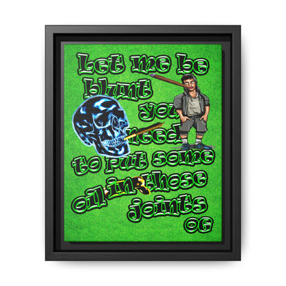 og - framed canvas art (green turf)