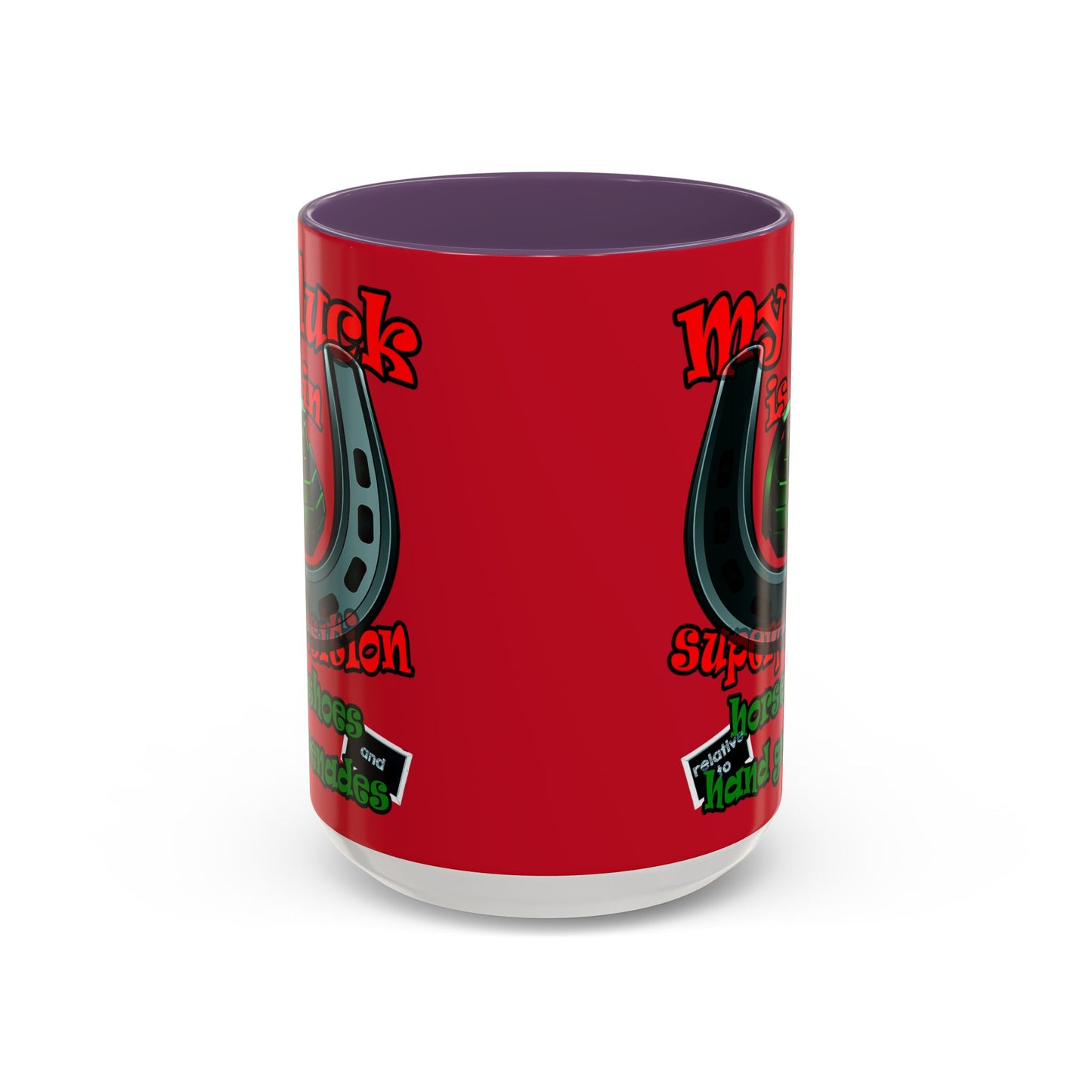 my luck - Accent Mug (dark red)