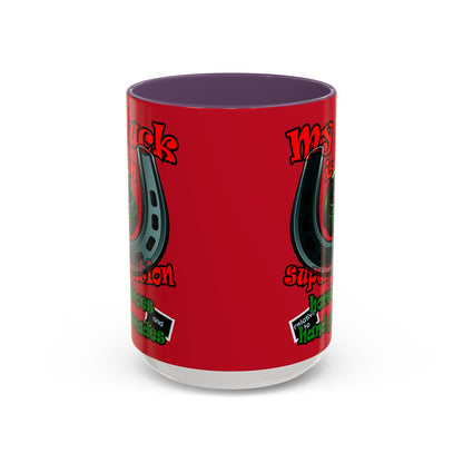 my luck - Accent Mug (dark red)