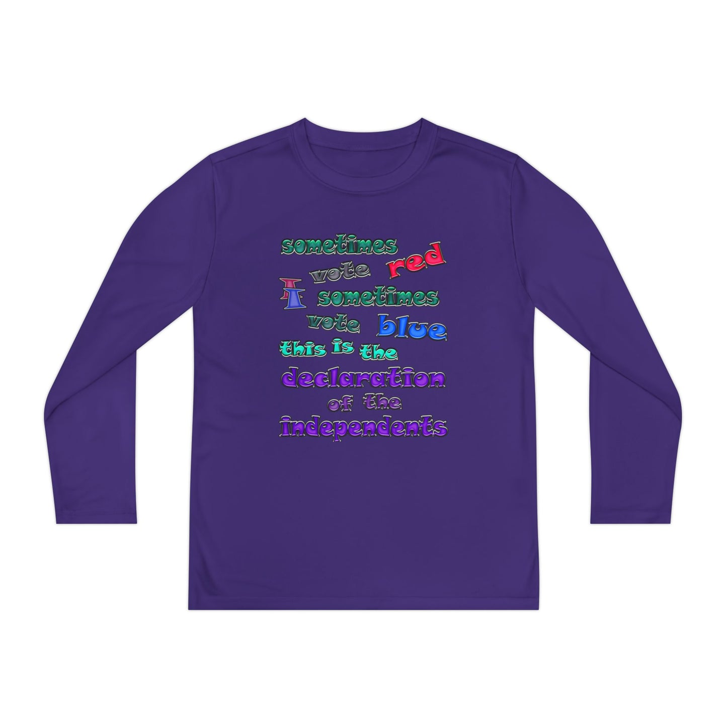 declaration of the independents - Youth Long Sleeve Competitor Tee