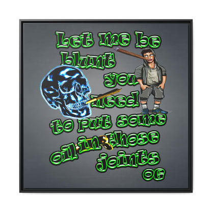 og - framed canvas art (grey-light grey)