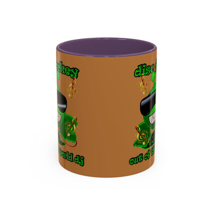 disc jockey - Accent Mug (light brown)