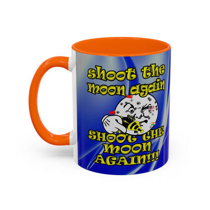 shoot the moon again - Accent Mug (blue-white wave)