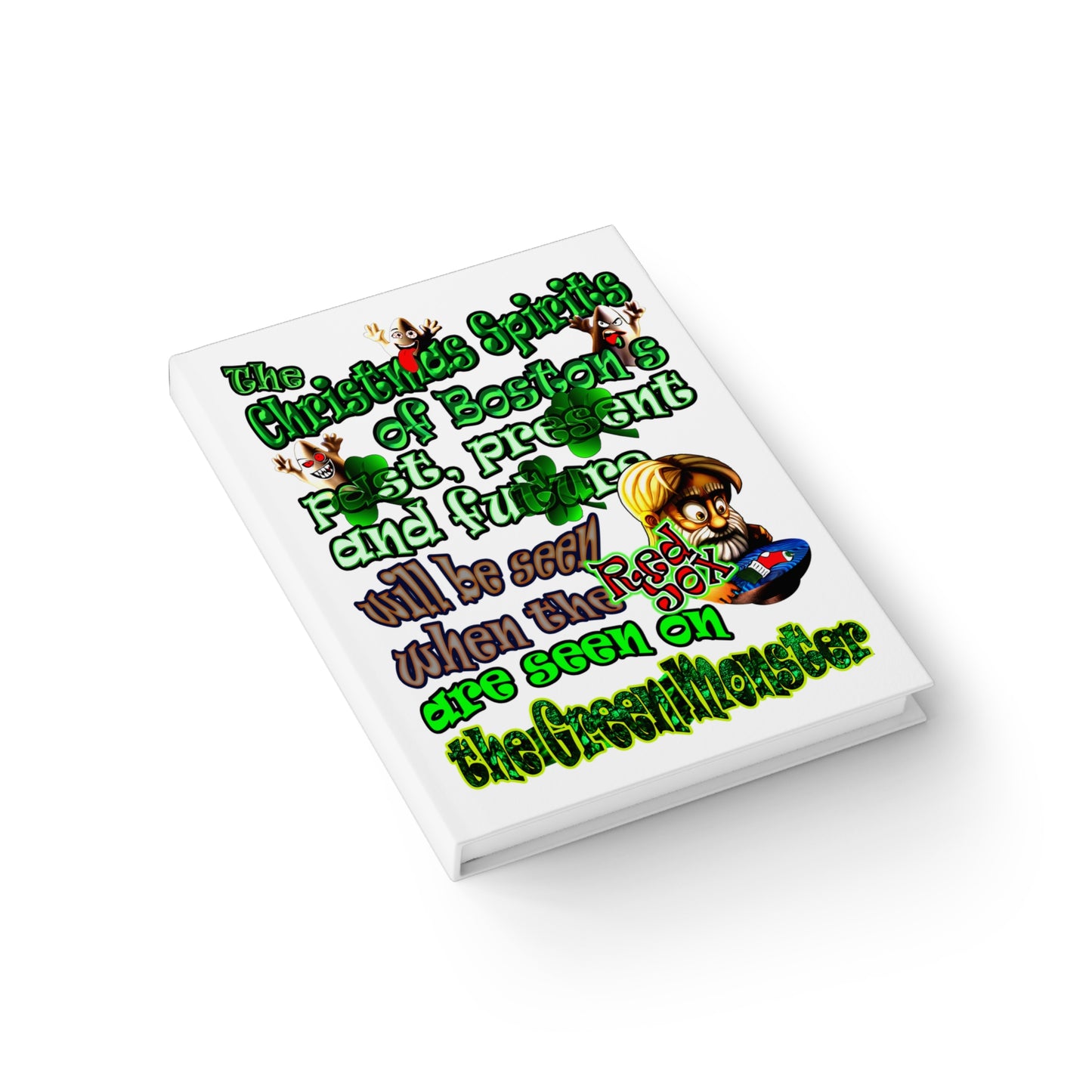 christmas spirits of boston - journal-lined (white)