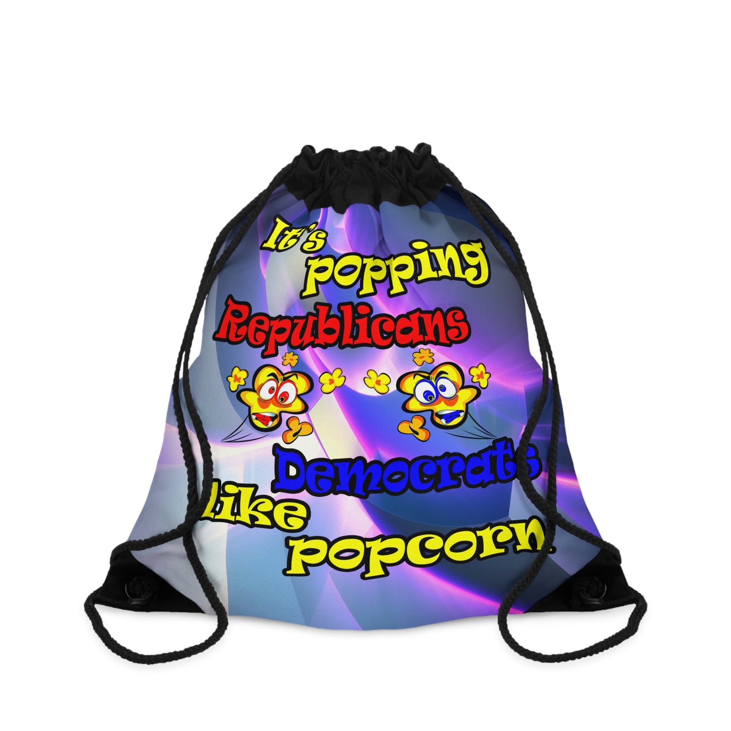 popping like popcorn - Drawstring Bag (grey-pink wave)