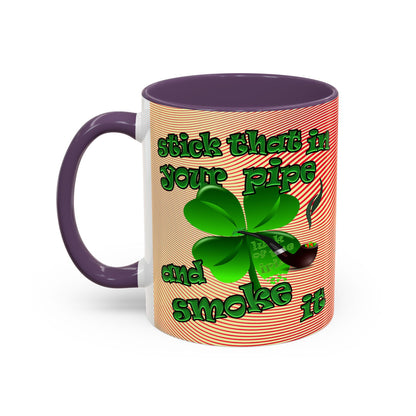 celtics logo - Accent Mug (yellow-orange wave)