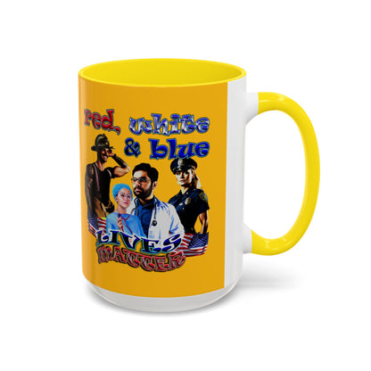 rw&b lives matter - Accent Mug (yellow)
