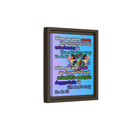 doggystyle - framed canvas art (light blue-purple wave)