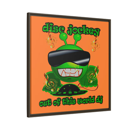 disc jockey - framed canvas art (crusta)
