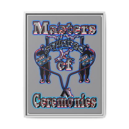 em cee squared - framed canvas art (grey)