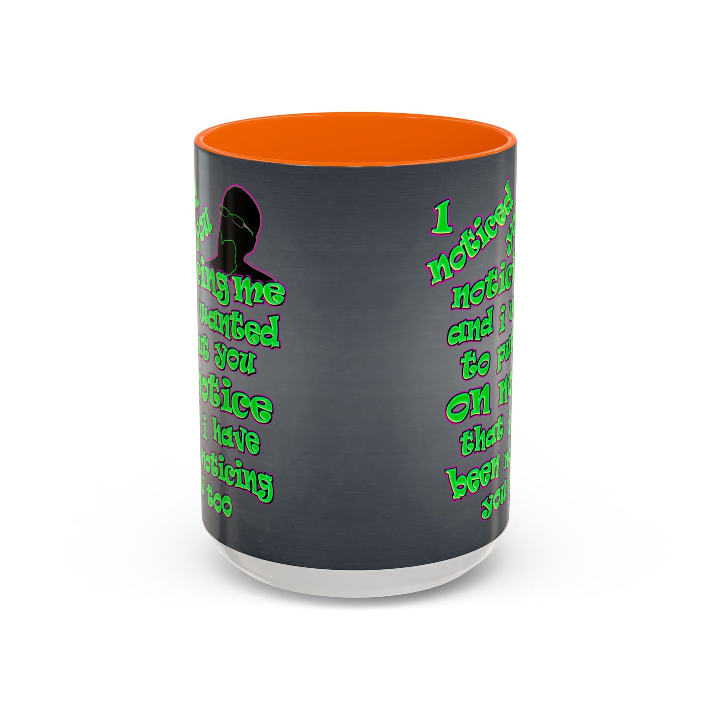noticed you noticing - Accent Mug (grey-light grey)