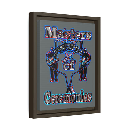 em cee squared - framed canvas art (dark grey)