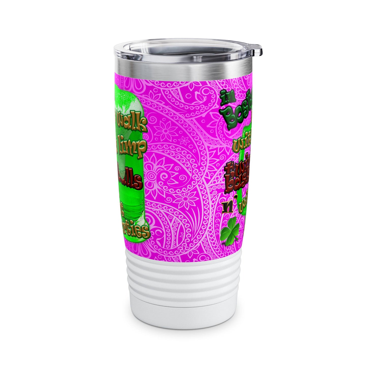 celtics logo - Ringneck Tumbler, 20oz (pink swirl)