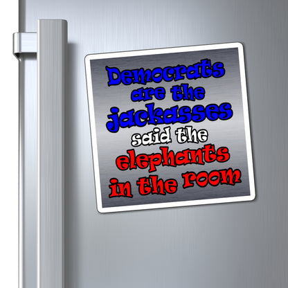 donkeys and elephants - Magnets - (brushed nickel)