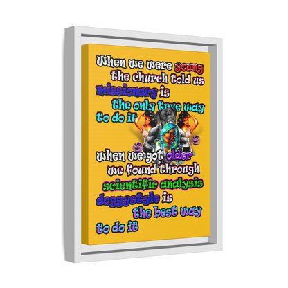 doggystyle - framed canvas art (yellow)