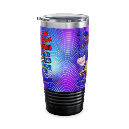 drop the beat - Ringneck Tumbler, 20oz  (purple wave)