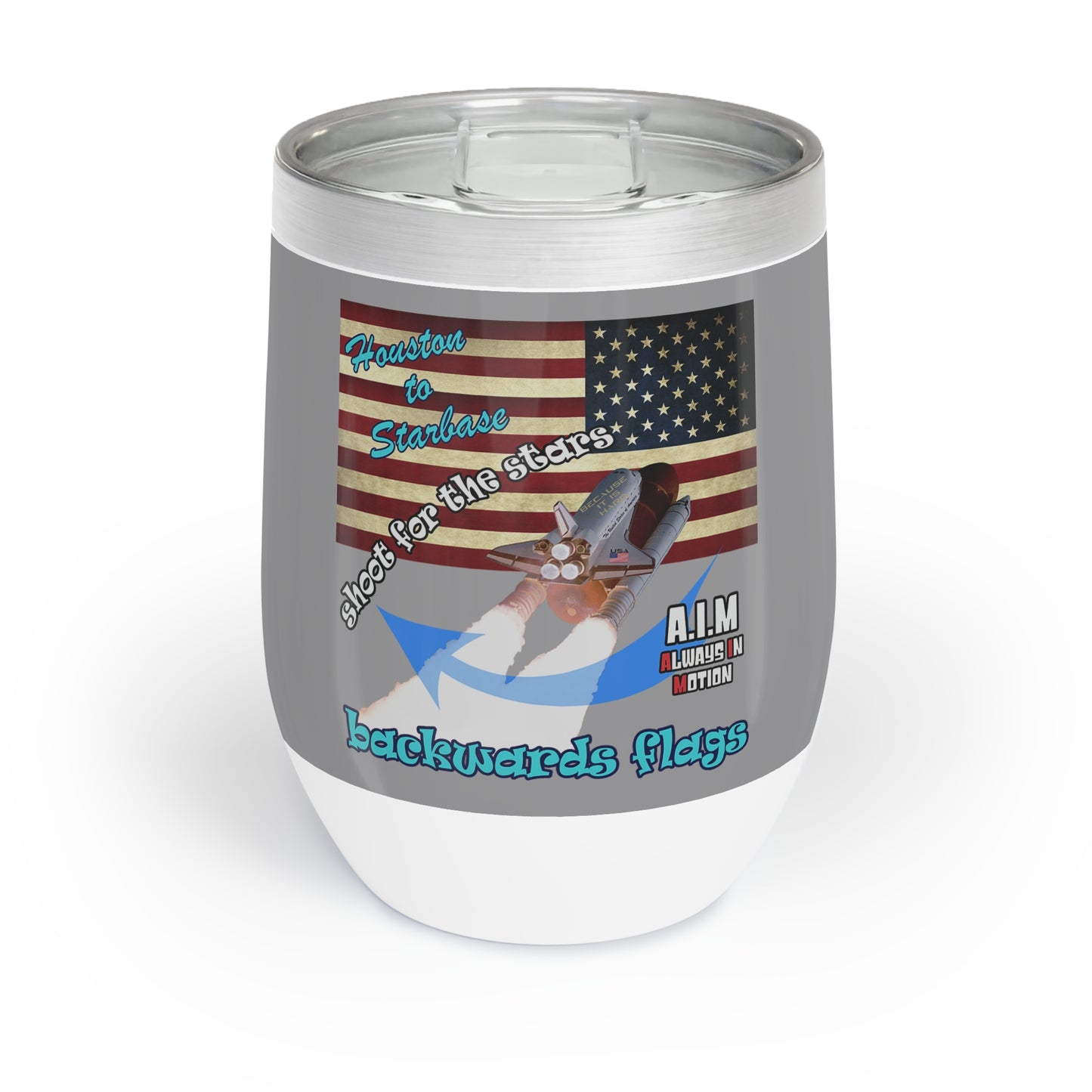 shoot for the stars - Chill Wine Tumbler (grey)