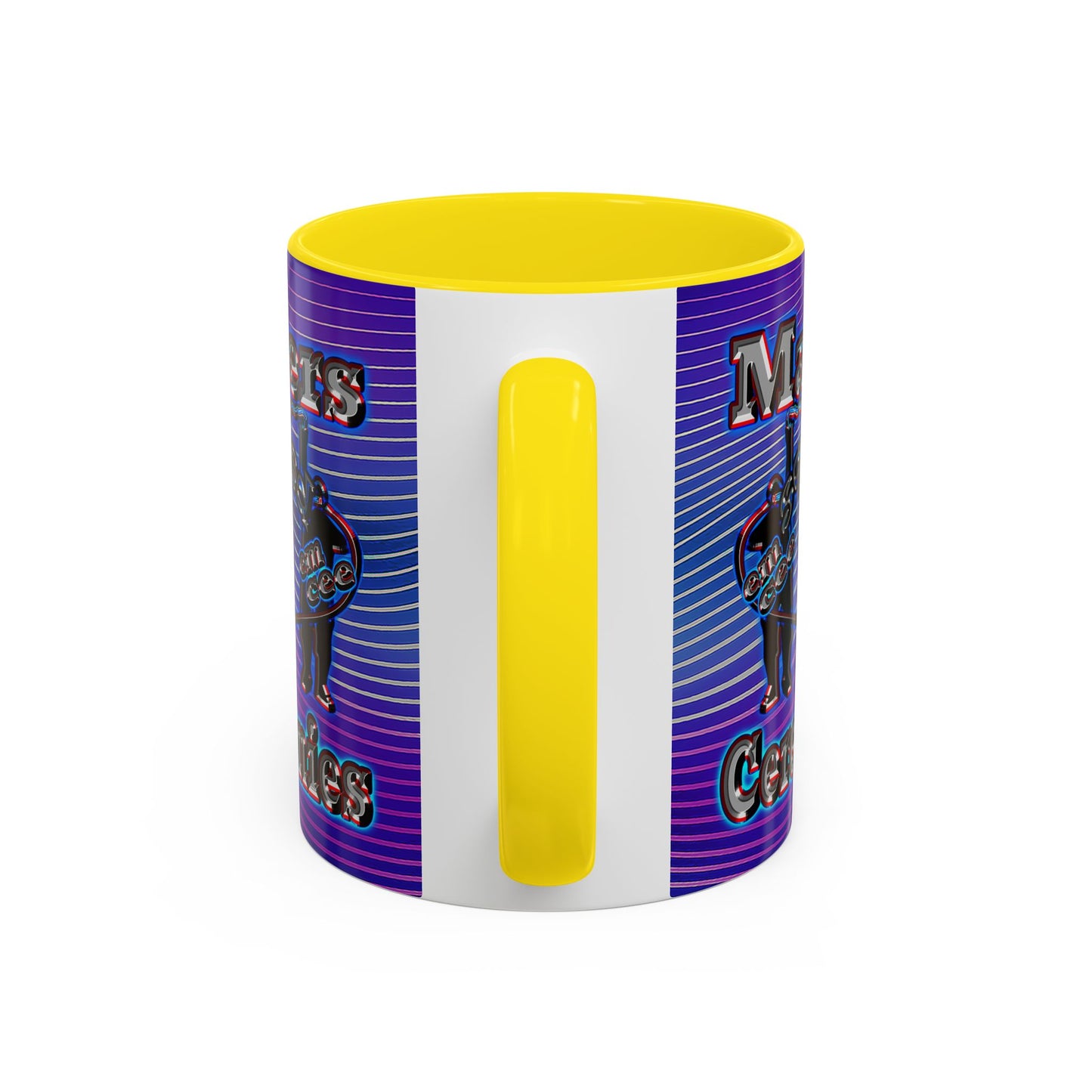 em cee squared - Accent Mug (purple wave)
