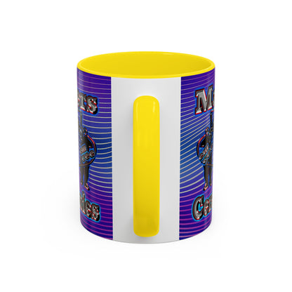 em cee squared - Accent Mug (purple wave)