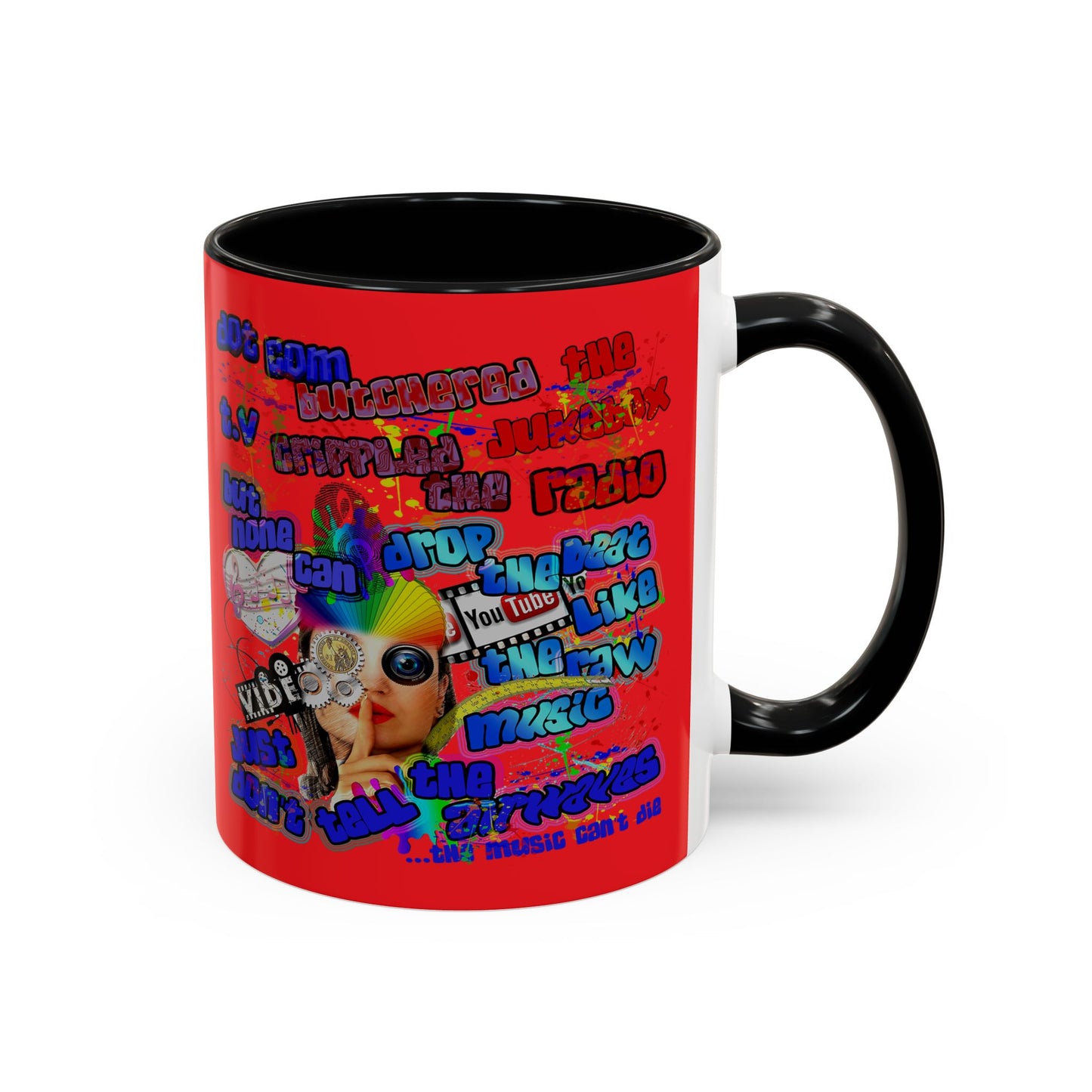 drop the beat - Accent Mug (yellow)